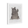 15" x 21" Hello Bear Animals Framed Art Print - Wynwood Studio: Modern Style, Digital Artwork, Plastic White Frame, Wire Mount - 2 of 4