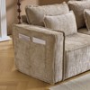 Karl Home |110 in. W Square Arm Chenille 3-Seat L-shaped Boneless Sofa in Gray with Ottoman - 2 of 4