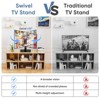 Vynxaria Universal rotating TV stand, 3-height adjustable desktop TV stand mount base for 26-55 inch TVS that can hold up to 99 pounds - 3 of 4