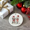 Lomsoe Dogs Ornament Dogs Lovers Christmas Xmas Ornaments Decor Funny Christmas Hanging Ceramic Ornament - 3 of 4