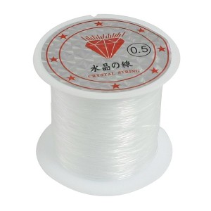 Unique Bargains 41Lbs Capacity 0.5mm Diameter Clear Nylon Fishing Line Cord Spool - 1 of 4