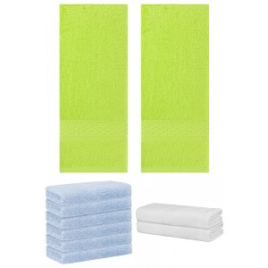 REGALWOVEN Absorbent Solid Bath Hand Face Cloths Cotton Towels 3 Piece Sets - 1 of 4