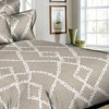 Superity Linen 180TC Lacey Diamonds Taupe Duvet Set - 3 of 3