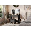 Makeup Vanity Table with LED Lighted Mirror, Vanity Table Set with 2 Drawer & Charging Station, Small Vanity Desk Set with Storage Stool, Femal Gift - 2 of 4