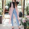 Anna-Kaci Women's Floral Lace Boho Crochet Long Line Cardi Vest for Casual Looks - 4 of 4