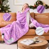 Inhand Heated Blanket Electric Throw - 50"x60" Cow Print Flannel Heating Blanket Throw Auto-Off 10 Heat Level Over-Heat Protection - 3 of 4