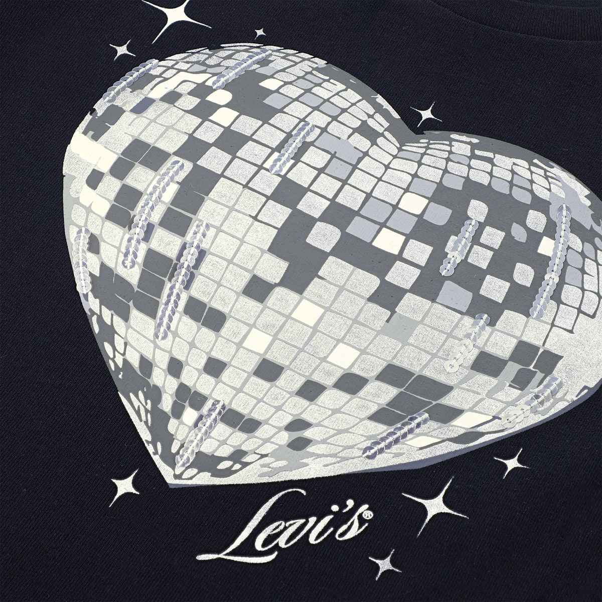 Levi's® Girls' Short Sleeve Disco Ball Graphic T-Shirt - Black - thumbnail 7
