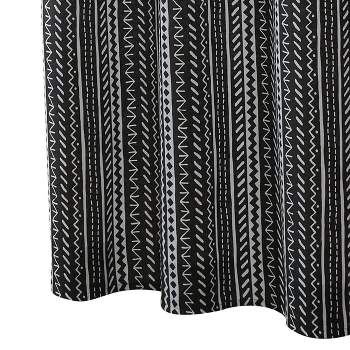 Split P Amaya Printed Black Shower Curtain 72" x 72"