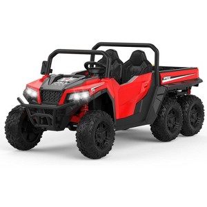 24V 4WD Electric Remote Control Riding Dump Truck, 2 Seats Kids Riding Car with Music Player and LED Lights - 1 of 4