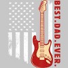 Men's Design By Humans Best Dad Ever Guitar and Flag By MINHMINH T-Shirt - 2 of 2