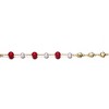 Guili 14k Yellow Gold Plated Adjustable Bracelet with Star Charms and Round Pearls for Kids - 2 of 3