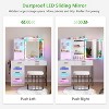 Vlsrka RGB Vanity Desk with Sliding Mirror and LED Lights - 2 of 3