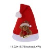 Unique Bargains Christmas Hat Polyester Non-Woven Fabric Red 11.02"x15.75" 1 Pc - 3 of 4