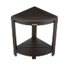12" SnazzyCorner DT130 Wide Teak Wood Shower Bench with Shelf - DecoTeak - 4 of 4