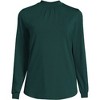 Lands' End Women's Jersey Long Sleeve Gathered Mock - 3 of 4