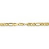 Black Bow Jewelry Men's 6.25mm, 10k Yellow Gold Hollow Figaro Chain Necklace - 4 of 4