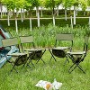 4-piece Folding Outdoor Chair with Storage Bag, Portable Chair for indoor, Outdoor Camping, Picnics and Fishing,Green - 2 of 4