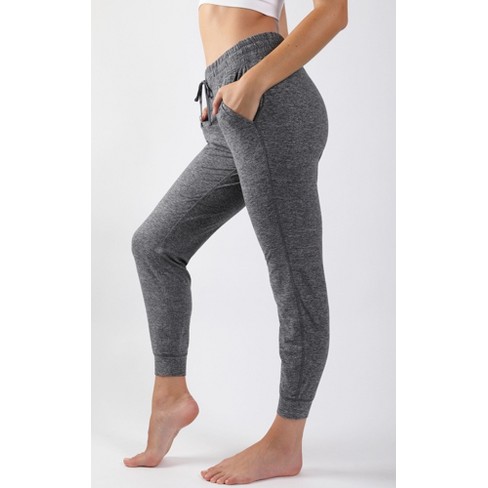 90 Degree By Reflex - Women's Slim Fit Side Pocket Ankle Jogger - Heather  Charcoal - Medium