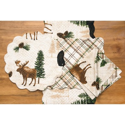 Nolan Pines Cotton Napkin Set with Woodland Design