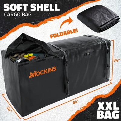 Mockins 40 Cu Ft Black Waterproof Hitch Cargo Bag with Straps and Lock