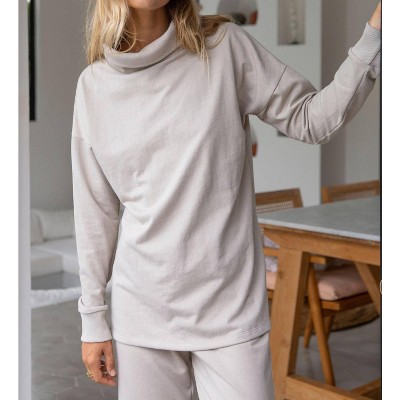 Women's Loungewear Turtleneck Sweater - SKEMO