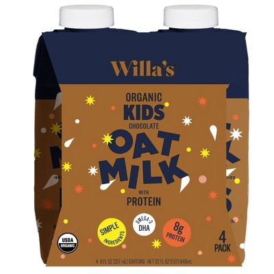 Willa's Organic Kids' Chocolate Oat Milk - 4pk/8 fl oz