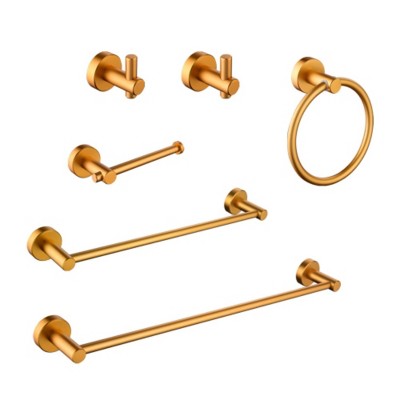 Wall-Mounted 6-Piece Towel Rack Collection for Bathroom Decor