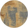 Gold And Charcoal Abstract Washable Indoor Outdoor Area Rug - 4 of 4