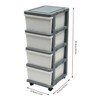 YIYIBYUS 4-Drawer File Organizer with Tray Top for Office, School, Stationary, Desk Organizer - 3 of 4