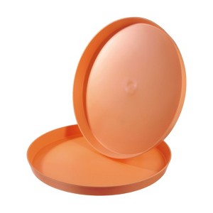 Unique Bargains Restaurant Home Bar Round Plastic Non-Slip Food Service Tray 2 Pcs - 1 of 4