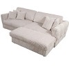 White Cloud 105" L-Shaped Sectional: Sleeper Ottoman, 6 Pillows Included - 2 of 4