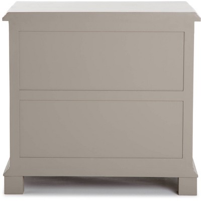 Ellison Soft Gray Painted Wood Storage Cabinet with Fixed Shelf