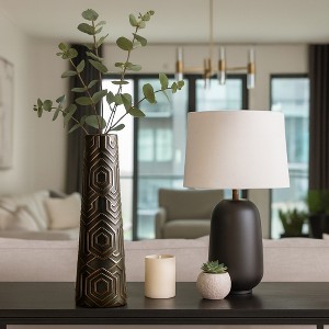 Decorative Oversized Geometric Vase - Elegant Tall Flower Vase for Bedroom Styling or House Decor - Modern Home Decor Accent Vase - 1 of 4