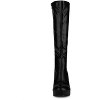 Allegra K Women's Chunky Heel Round Toe Platform Knee High Boots - 2 of 4