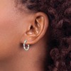 Black Bow Jewelry 2.5mm 14k White Gold Polished & Textured Twisted Hoops, 16mm - 3 of 4