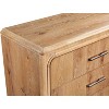 1pc Natural Wood Finish Three Drawer Nightstand Wooden Bedroom Furniture - 2 of 4