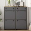 Okak Shoe Cabinet, Shoe Organizer with 2 Panel Flip Drawers and 1 Simple Drawers, Freestanding Shoe Rack for Entryway, Living Room, Hallway - 2 of 4