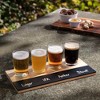 Beer Tasting Flight Sampler Board - Includes Four 6oz Pilsner Craft Brew Glasses & Wooden Paddle w Chalkboard - Great for Father' Day & Taste Testing - 4 of 4
