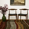Set of 2 Sonore Solid Wood Mid Century Style Accent Chair Dining Chair Brown - Baxton Studio: Walnut Finish, Faux Leather, Non-Mar Feet - 4 of 4