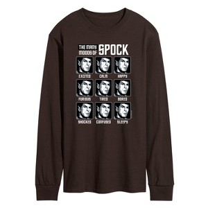 Men's - Star Trek - Spock Moods Long Sleeve Graphic T-Shirt - 1 of 3
