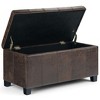CAVINAS Faux Leather Storage Ottoman Bench,Ottoman with Stitched Design and Nailhead Trim for Living Room,Bedroom - 4 of 4