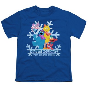 Boys' Sesame Street Happy Holidays Elmo, Cookie Monster, Abby T-Shirt - 1 of 4