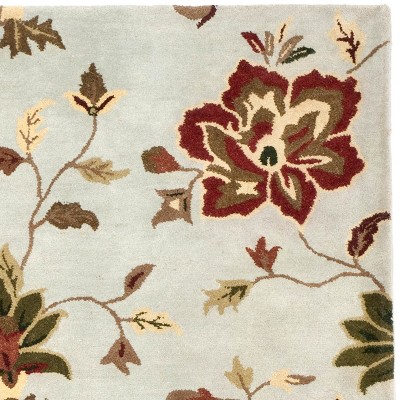 Handmade Multicolor Floral Wool Tufted Square Rug 6'x6'