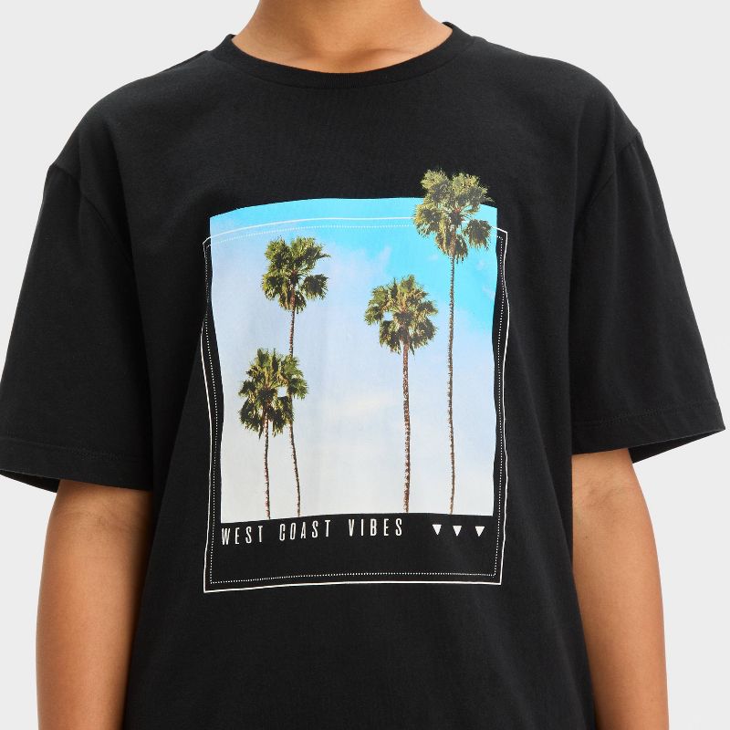 Boys' Graphic Palm Tree T-Shirt - art class™ Black, 2 of 4