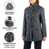 Alpine Swiss Duffy Womens Wool Coat Fur Trim Hooded Parka Jacket - 3 of 4