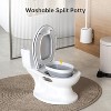 Toddler Training Toilet with Soft Seat, Realistic Flush Sound, Detachable Pot, Splash Guard, Toilet Paper Holder Non-Slip Baby Potty Chair - 3 of 4