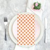 Hachikiko Orange Gingham Napkins, Orange and White Checkered Guest Towel Plaid Party Napkins - 4 of 4