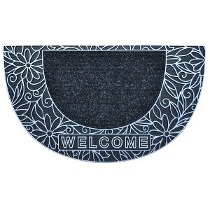 J&V TEXTILES Original Durable Rubber Door Mat, 18x28, Heavy Duty Doormat, Indoor Outdoor, Waterproof, Easy Clean, Low-Profile Mats for Entry, Garage - 1 of 2