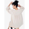 ellos Women's Plus Size Keyhole Tiered Textured Knit Tunic - image 3 of 4