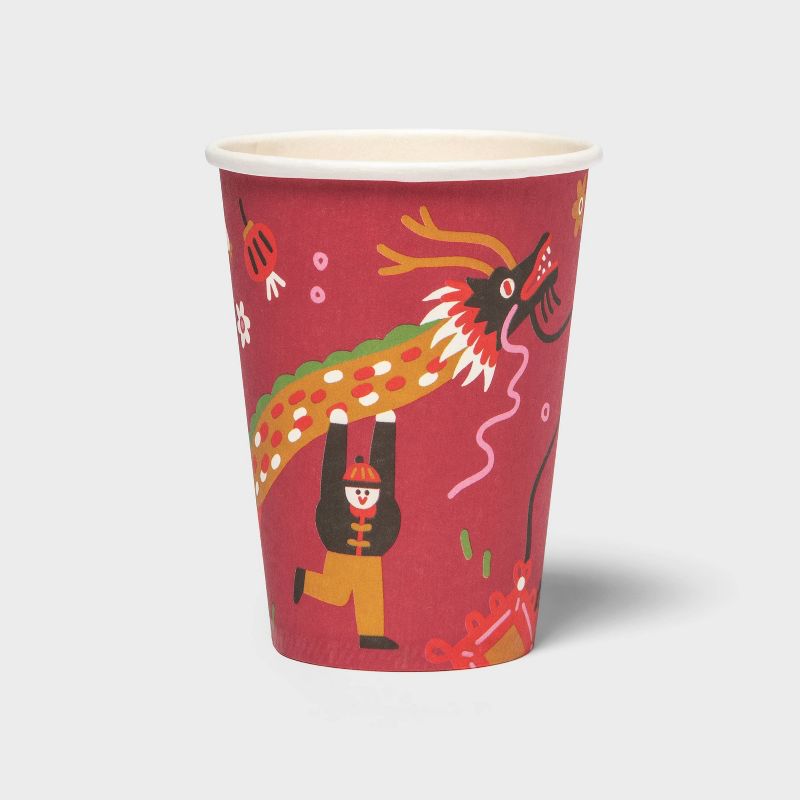 10ct 9oz Lunar New Year Parade Celebration Paper Cups, 3 of 4